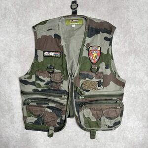 Kid's Gi - Joe Real Gear Vest  Medium Camo Fishing Utility Multi Pocket  *Flaw*